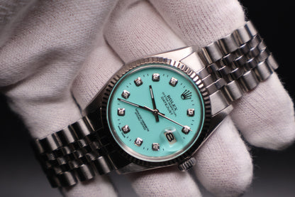 Rolex Datejust 36mm 16014 (1985) CUSTOM TURQOIISE DIAL