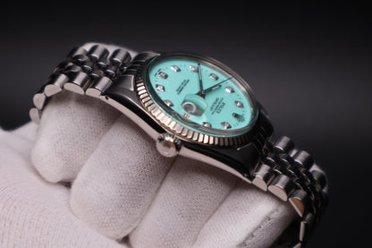 Rolex Datejust 36mm 16014 (1985) CUSTOM TURQOIISE DIAL