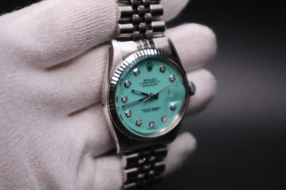 Rolex Datejust 36mm 16014 (1985) CUSTOM TURQOIISE DIAL