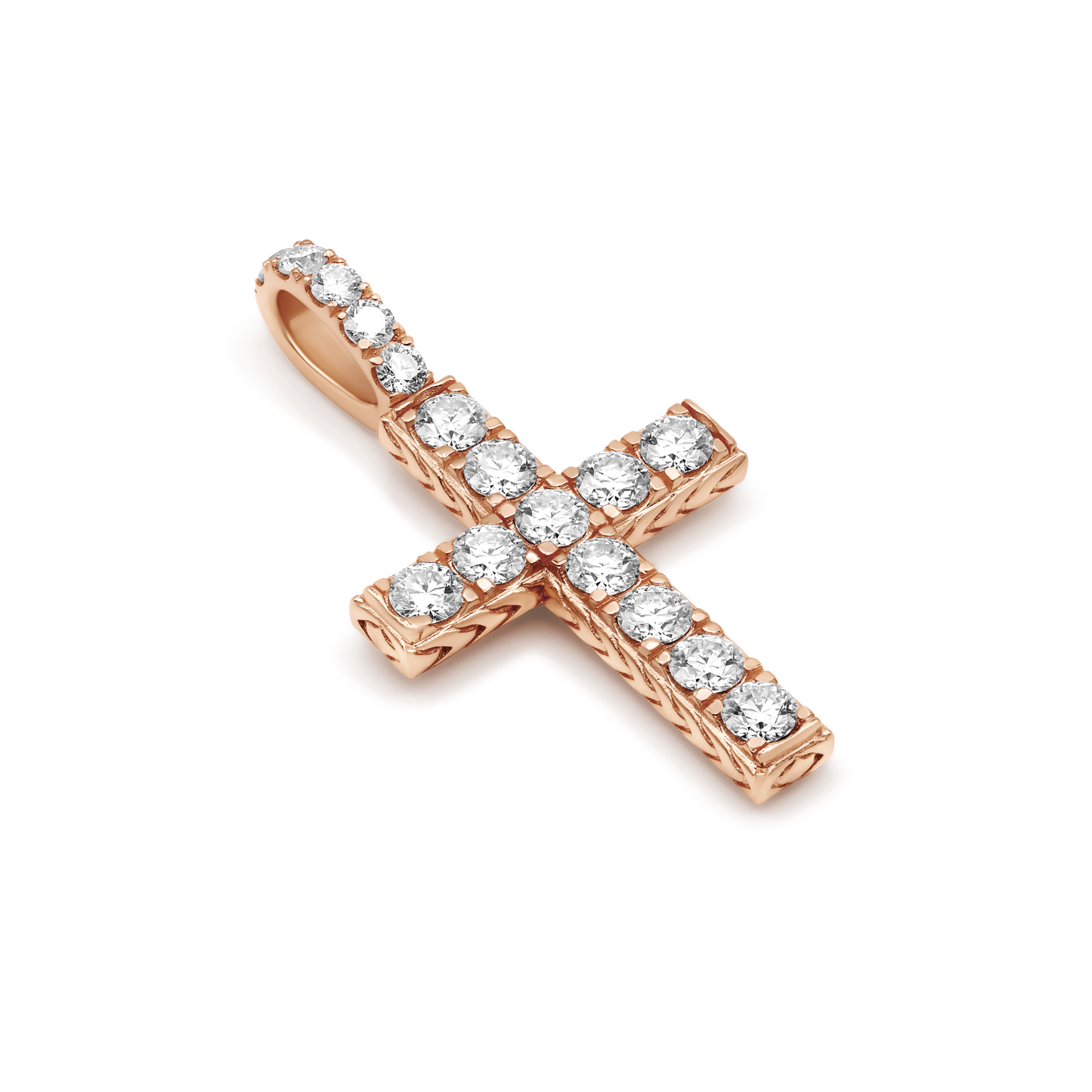 French Pavé Cross Pendant