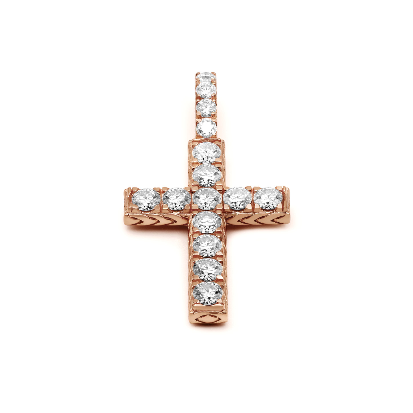 French Pavé Cross Pendant
