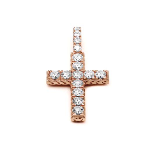 French Pavé Cross Pendant