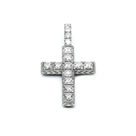 French Pavé Cross Pendant