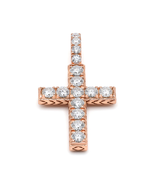 French Pavé Cross Pendant