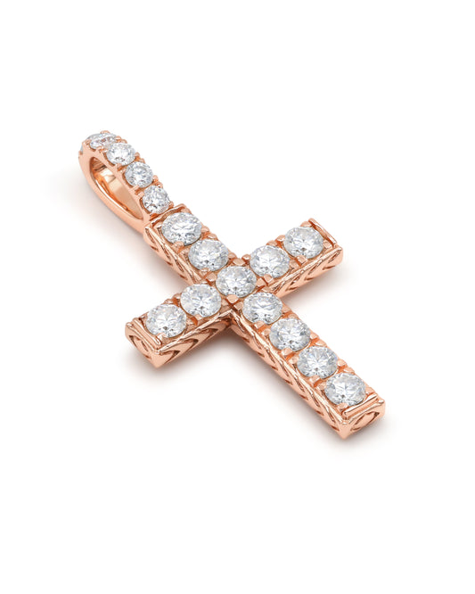 French Pavé Cross Pendant